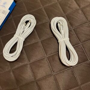 White Braided Charging Cables
